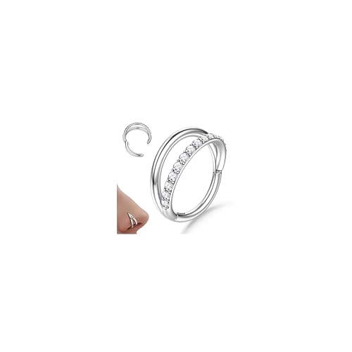Diamday Nasenpiercing Ring CZ Nasenring Hoop 316L Chirurgenstahl Helix Piercings Septum Ring Nasenpiercing Conch Tragus Daith Piercing Ring Gold Silber Ohrpiercing Knorpelohrring Lippenring 18G/20G Diamday Nasenpiercing Ring CZ Nasenring Hoop 316L Chirurgenstahl Helix Piercings Septum Ring Nasenpiercing Conch Tragus Daith Piercing Ring Gold Silber Ohrpiercing Knorpelohrring Lippenring 18G/20G