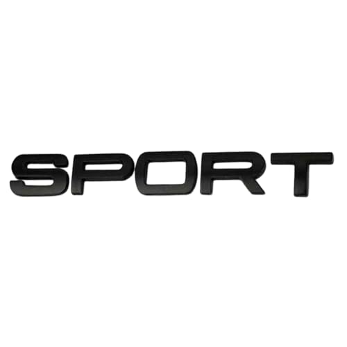 Emblema Adhesivo Sport, Insignia Sport, Pegatina Sport, Insignia Sport, Material ABS, 18 cm x 1.8 cm, negro brillo, Compatible con Land Rover, Range Rover Evoque Discovery Freelander