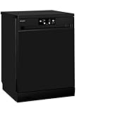 Lavavajillas 60 cm Exquisit GSP9114-450D Negro | Lavavajillas Libre Instalación 14 Servicios | 4 Programas de Lavado, Express 30 min, Aquastop, Inicio Diferido 1-24h, Funcionamiento Silencioso 49 dB
