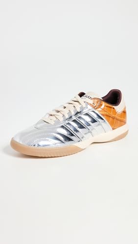 Image of adidas x Wales Bonner Samba Metallic Unisex Sneakers, Silver Met /Easy Yellow S17, 6 US Women /5 US Men