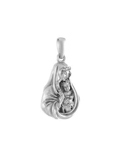 Pendentif argent 925 God Mother Mary médaille femme taille Small 6,6g