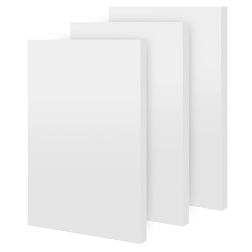 ZEONHAK 3PCS 3/4 Inch Thick White HDPE Plastic Sheet, 12