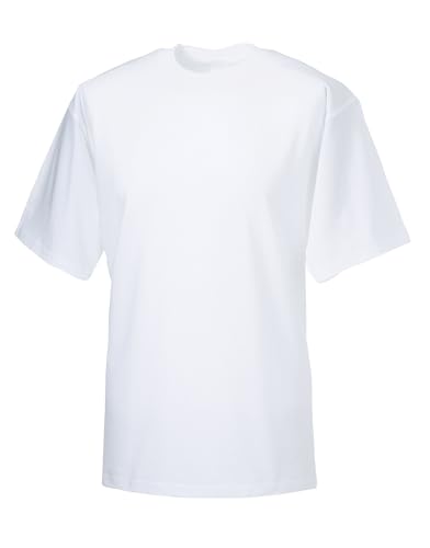 COOZO Men's Classic Fit Crew Neck Tubular Body Casual Wear Soft Feel Authentic T-Shirt - White - 2XL