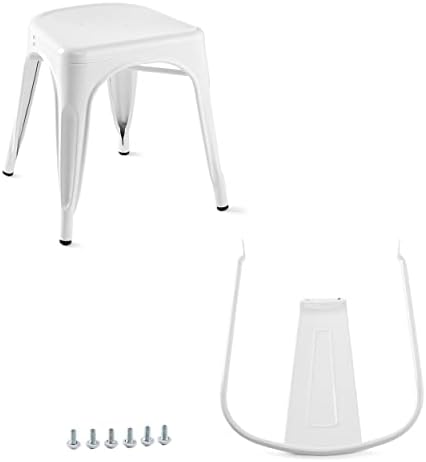 Amazon Basics Metal Dining Chairs  Set of 4, White