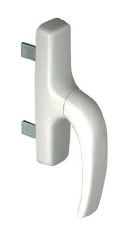 effedielle MANIGLIA CREMONESE PER ANTE INFISSI IN LEGNO-ALLUMINIO FINESTRA E BALCONI APERTURE INTERNE E ANTA RIBALTA interasse 130 (104) (Bianco puro RAL 9010)