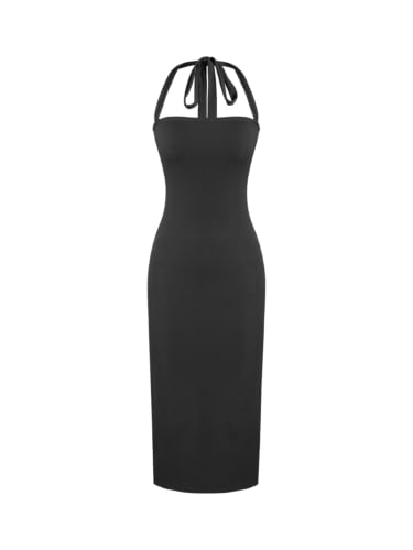 designer halter dress Halter Top Denim Midi Dress – Akris Inc main image 0