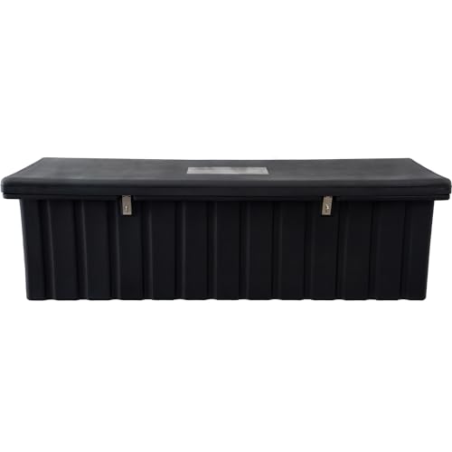 Buyers Products 1712260 Black Poly All-Purpose Storage Chest , 18.8 cu. ft, Made In The USA, Dent-Resistant Lockable Storage Box for Truck, Trailer, Dock, or Deck, High-Density Polyethylene