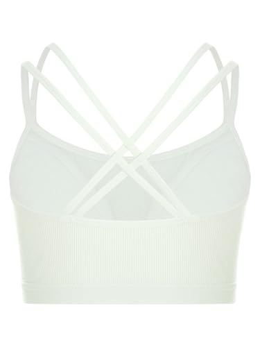 YiZYiF Kids Girls Puberty Underwear Wireless Sports Training Bra Seamless Camisole Vest for Dance Sports2