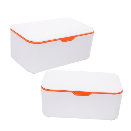 COSMEVIVI Retro Style 2 Pack Tissue Box Cover Rectangle Tissue Dispenser for Toilet Paper Napkin Storage