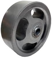 Rueda de acero de 4 x 1-1/2 pulgadas con buje de llave de 3/8 pulgadas, fabricada en EE. UU., capacidad de 600 libras, se adapta a ejes y ejes de