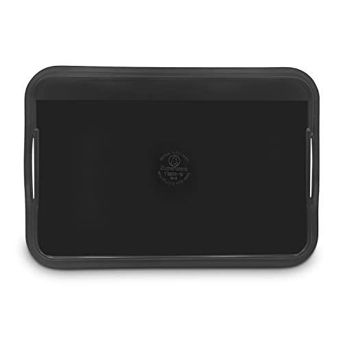 Image of SUPERWARE | Food Grade Melamine | Serving Tray Set - Handy Tray Fresh Coffee Black Base (2 nos.) | Serveware, Tableware, Stain Free, Glazed Finish