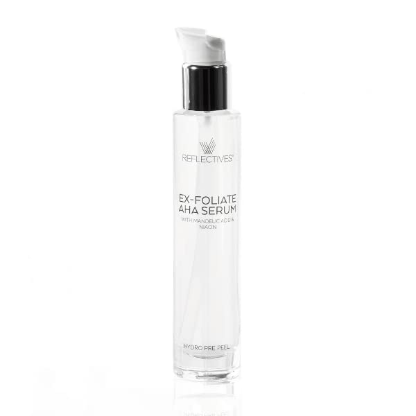 REFLECTIVES Ex-Foliate AHA Serum ein feuchtigkeitsspendendes Peeling-Serum mit ausgleichenden Inhaltsstoffen aus AHA-Säure BHA-Säure und Niacinamid (30 ml)