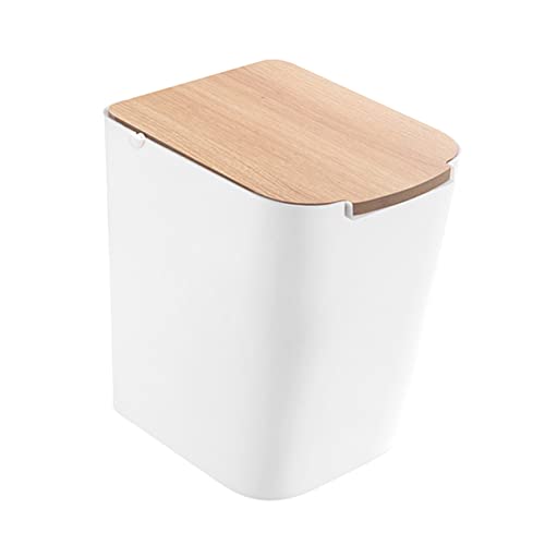 Caneca de basura moderna de plástico con tapa y capacidad 7.7 litros