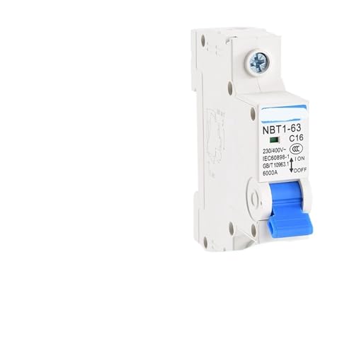 Mini disyuntor NBT1-63 1P para carril doméstico AC 230V 63A tipo C