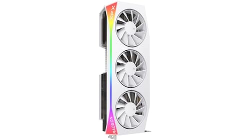 Image of XFX Mercury AMD Radeon RX 9070XT OC Gaming White Edition with RGB 16GB GDDR6, HDMI 3xDP, RDNA 4 RX-97TRGBBW9, Graphics Card, Compatible with Desktop PCs