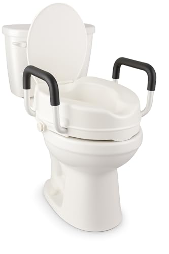 App Life Rialzo WC per Anziani con Braccioli e Coperchio 10 cm, Dispositivo Medico di Classe I, Rialzo Bagno Disabili, Alzawater per Anziani, Sollevatore WC Disabili, Rialzo per WC Universale