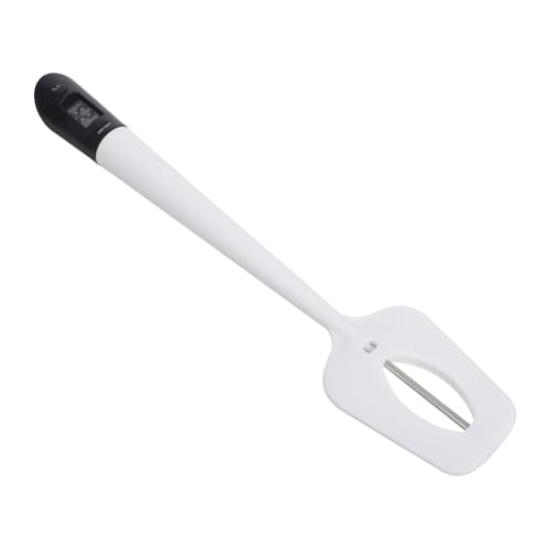 COHEALI 1 Set Silicone Spatula with Digital Temperature Reader Instant Read Sauce Thermometer for Candy Chocolate Jams High Precision LCD Display with Pot Clip Durable Accurate Cooking