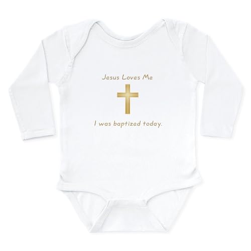 CafePress Baptism Body Suit Cute Long Sleeve Infant Baby Bodysuit Romper