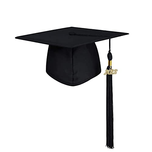 PAIDAXING Chapka Chasse Neutre avec Tassel School Graduation Cap Adult High Ajustable Baseball Caps Casquette Coton Cover