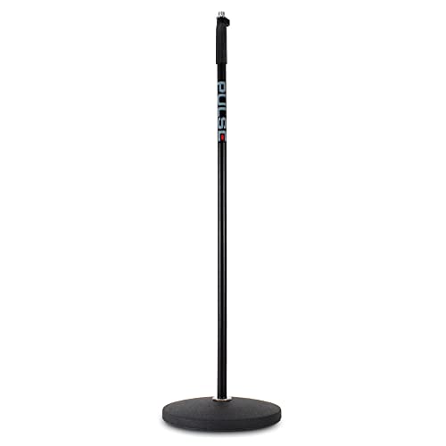 Pulse Black Retro Round Base Microphone Stand