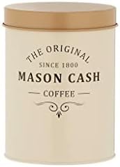 Mason Cash Heritage Cream Coated Steel Coffee Storage Canister, 1.3 L