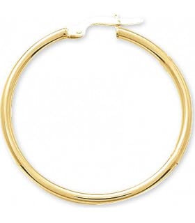 Boucles d'Oreilles Créoles Or Jaune 18 carats PAVIA, le cadeau de valeur sûr de 30 mm