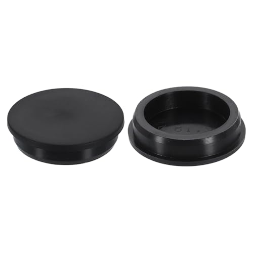 Image of uxcell 2Pcs Silicone Hole Plug, Waterproof Round Rubber Stoppers Bottle Seal Plugs Tube Pipe End Caps for 60mm /2.36 inch Hole for Bathtub Bottle, Black