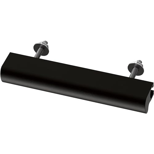 Franklin Brass Adjusta-Pull (5-Pack) Adjustable Drawer Pulls | Fits 1 to 4 Inch Hole Centers | Matte Black Cabinet Handles | Dropped Edge