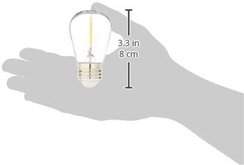 Amazon Basics Replacement LED String Light Bulbs S14 Shape, Edison Style, 1 Watt Power - 4-Pack