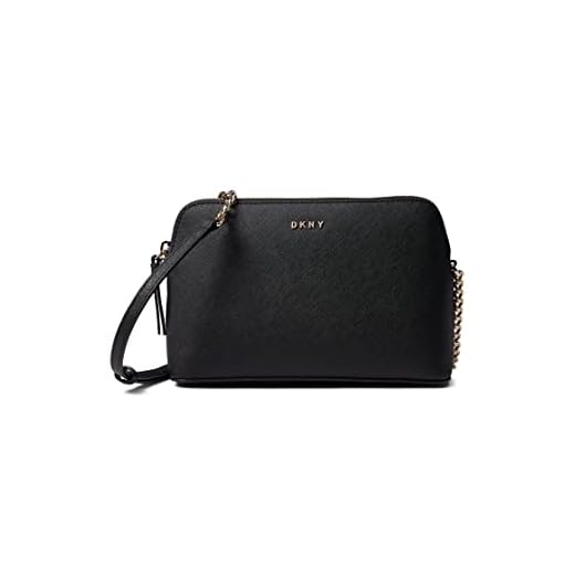 DKNY Bryant Top Zip Crossbody Black/Gold One Size