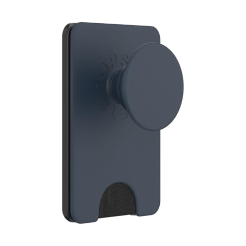 Image of PopSockets Phone Wallet for MagSafe, Phone Card Holder with Grip, Navy Blue - Navy