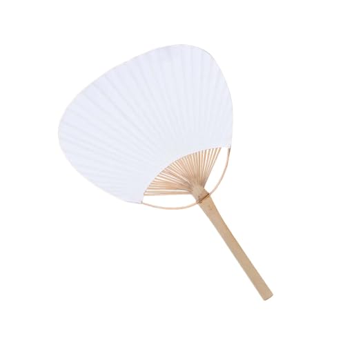 décoratif chinois - de paddle en bambou blanc, peinture exquise artisanale | Structure du de pâte à double pli, pièce d'affichage de l'art culturel, de