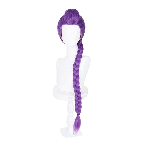 LAOBAO ルミ rumi コスプレウィッグ 紫髪 三つ編み お下げヘア ロングヘア かつら カツラ 未セット 耐熱 変装用ウィッグ コスチューム小物 ハロウィン 仮装 cosplay wig (ルミ)のサムネイル