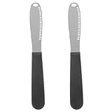 OSALADI 2 Stück Butterschaber aus Edelstahl mit Löchern Kleiner Käseschaber mit Ergonomischem Griff Wiederverwendbar für Familienküche