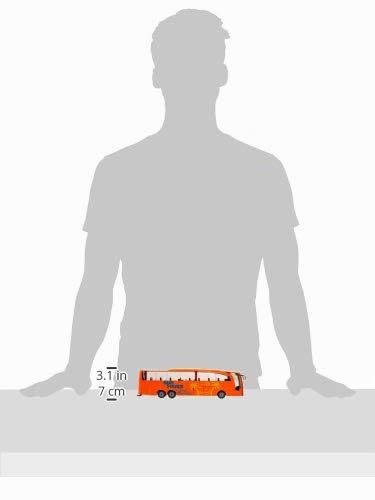 Siku 3738, Mercedes-Benz Travego Reisebus, 1:50, Metall/Kunststoff, Orange, Öffenbare Türen und Klappe