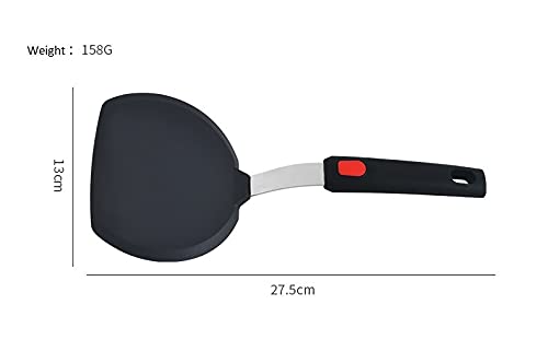 Image of Silicone Turner, Non-Stick Hygienic Solid Heat-Resistant Flexible Silicone Spatula ((O) Pack of 1)