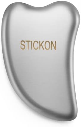 STICKON Stainless Steel Gua Sha Scraping Massage Tool - IASTM Tools Great Soft Tissue Mobilization Tool Design to Reduce Neck, Shoulder, Back and Muscle Pain (Heart Shape)
