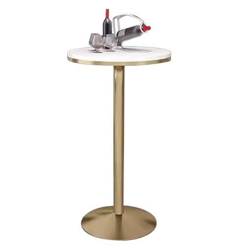 Table en marbre véritable et base en métal style minimaliste chic