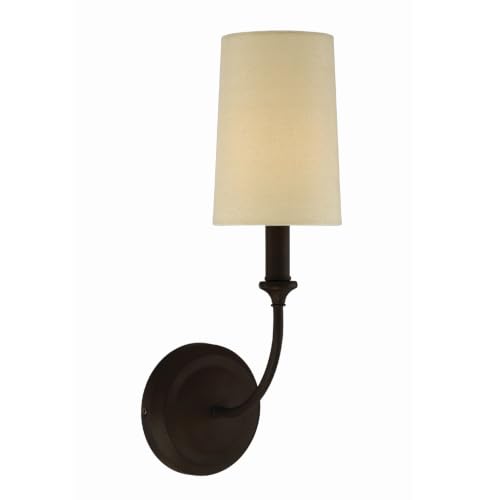 Image of Crystorama Libby Langdon Sylvan 1 Light Dark Bronze Sconce