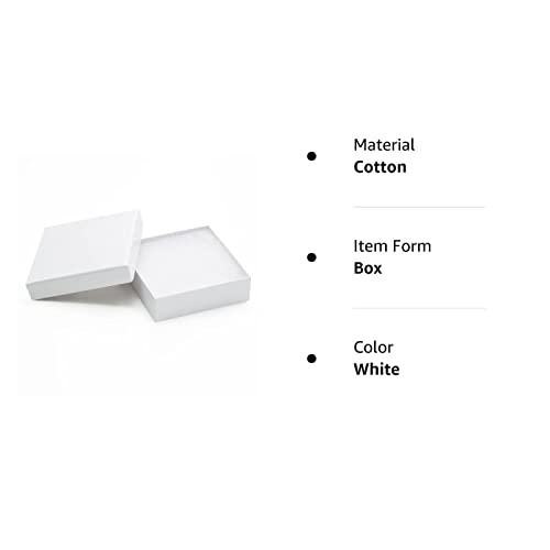 Magicool 20 Pack 3.5X3.5X1 Inch Cardboard Jewelry Boxes,Used For Necklaces,Bracelets,Earrings,Jewelry,Small Gift Packaging,Jewelry Gift Boxes With Lids And Filled With Cotton(White) #TOP7
