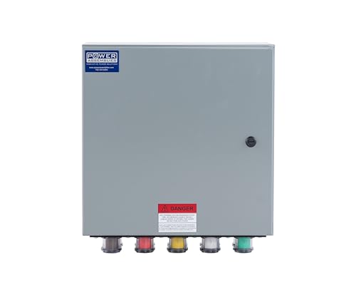 Power Assemblies Camlock Connection Box, 400 Amp, 277/480V, 3 Phase, 4 Wire, NEMA 4/12 Box with Camlock Series 16 Male Inputs, Double Set Screw Wall-Mount Power Distribution Box, BRN/ORG/YEL/WHT/GRN