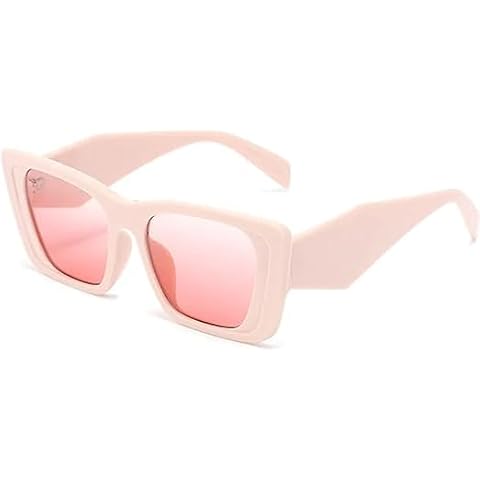 DUPER, cat eye sunglasses for women, oversized cateye Sunglasses, overized square, vintage, retro, trendy, 2022, big shades (Pink) Cover