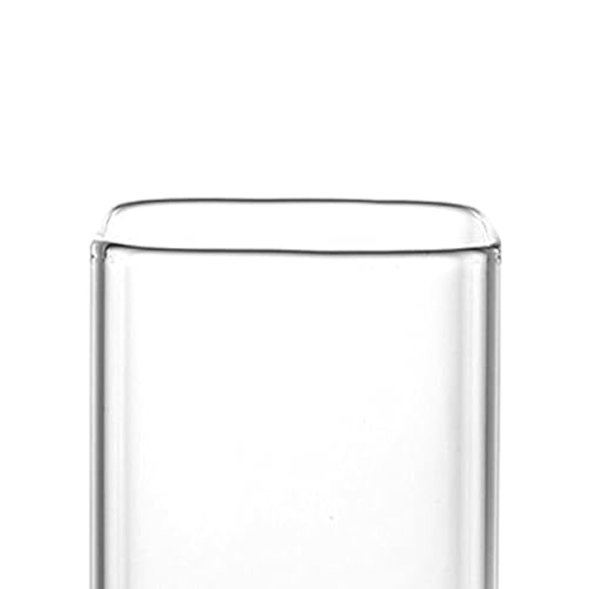 5x Highball Glass Square Clear Drinking Glasses, Everyday Use