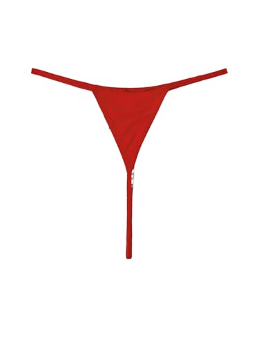 Image of RoseSeek Women's Sparkling Butterfly Chain Underwear Low Rise Cheeky G String Panty