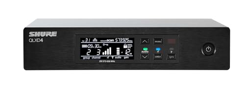 Shure QLXD4 Half-Rack, Single Channel Digital Wireless Receiver, H50 by Shure