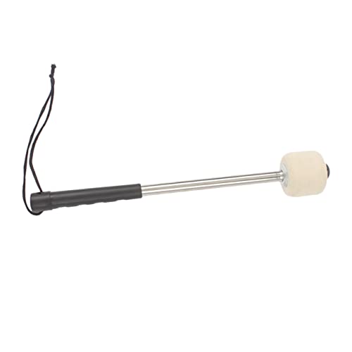 VINTORKY 1個 スネアドラムマレット ドラムハンマー 羊毛フェルトのドラムスティック バスドラムスティック マレットパーカッション バチアクセサリー ドラムマレット ドラムスティック 白い