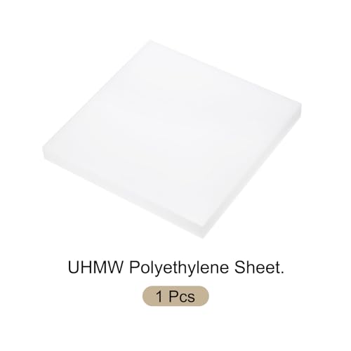 Image of 12 x 12 Inch UHMW Polyethylene Sheets, 1 Inch Thick Ultra High Molecular Weight White Plastic Sheet [for Home, Industrial]