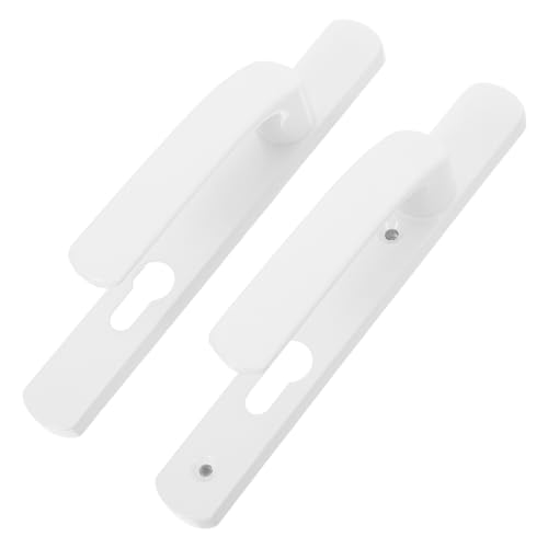 Toyvian 2個 アルウム製レバーハンドル 狭プレート付き 鍵穴対応 ドアレバー交換用 玄関 アパート ホテル向け耐久性と快適操作