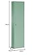Jan Nowak Aktenschrank Büroschrank Metallschrank Aufbewahrungsschrank 4 Fachböden Flügeltür Pulverbeschichtung Metall 185 cm x 45 cm x 40 cm (Pastellgrün)