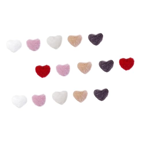 Didiseaon Nail Art Decorations 15pcs Plush Love Jewelry for Diy Fingernail Decals Manicure Charms